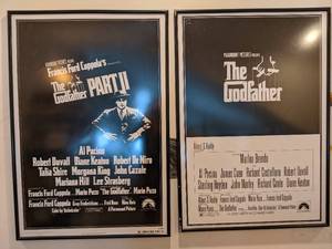 lot 166 image: Framed Movie Posters of Godfather and Godfather II
