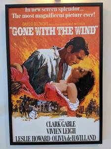 lot 167 image: Framed Gone With the Wind Movie Poster