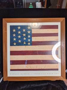 lot 150 image: The American Flag print Framed