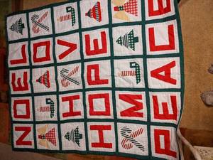 lot 155 image: Quilt and Quilt Rack