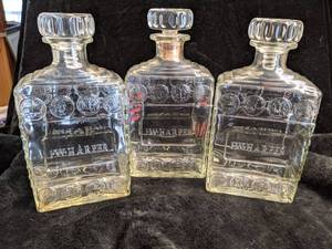 lot 25 image: Lot of 3 W Harper Vintage Whiskey Bottles