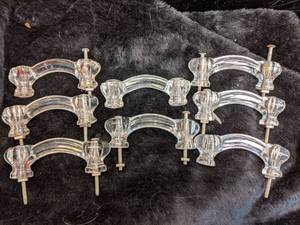 lot 252 image: Vintage Glass Handles