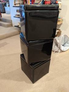 lot 169 image: Lot of 3 Black Storage Boxes