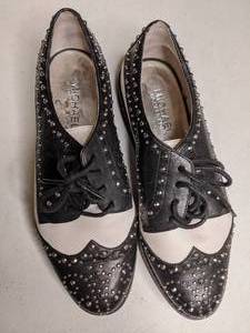 lot 179 image: Pair of Ladies Bling Black and White Michael Kors Shoes Size 5