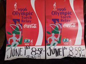 lot 13 image: 2 Posters from the Olympic Torch Relay 1986 Minneapolis
