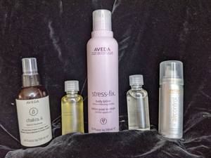 lot 135 image: Lot of Aveda Products - Lotion, Body Oil, Hair Spray and more...