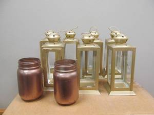 lot 12 image: lanterns , mason jar dcor