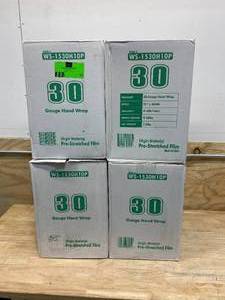 lot 16 image: Lot of 4 Cases of- 30 Gauge Hand Wrap (4 rollscase)