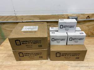 lot 46 image: MIGHTY MAX BATTERY Lot of 29-  12-Volt 8 Ah Sealed Lead Acid (SLA) Rechargeable Batterys