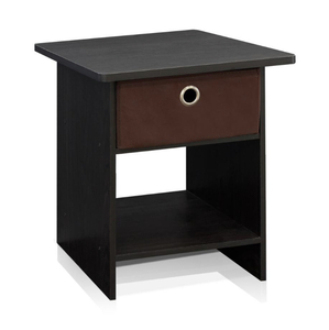 lot 49 image: FURINNO EX Home Espresso Bin Drawer End Table