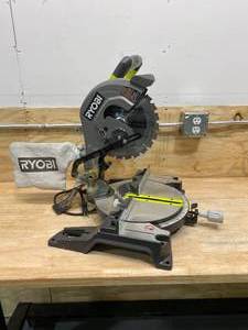 lot 89 image: RYOBI 10 in. Compound Miter Saw with LED