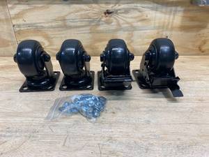lot 100 image: HUSKY Heavy Duty 4 in. Caster Kit