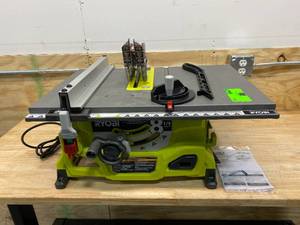 lot 102 image: RYOBI 13 Amp 8-14 in. Table Saw
