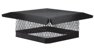 lot 106 image: MASTER FLOW 9 in. x 9 in. Galvanized Steel Fixed Chimney Cap in Black