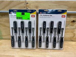 lot 109 image: ALLIED Lot of 2-  7 Pc. Nutdriver Sets