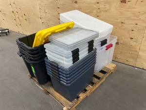 lot 120 image: Pallet of Plastic Bins