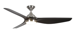 lot 4 image: HOME DECORATORS COLLECTION Bachton 60 in. LED DC Motor Brushed Nickel Ceiling Fan
