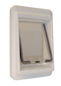 lot 53 image: IDEAL PET 7 in. x 9 in. Small Electronic Cat Flap Pet Door with Magnetic E-Collar