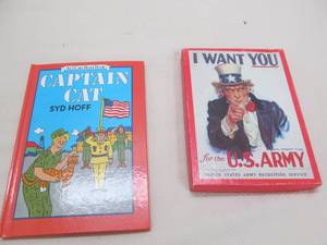 lot 9 image: antique US Army cards, book