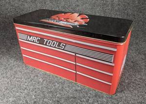 lot 439 image: Mac Tools Motorsports Adult Collectable 124 Scale Stock Car in a Mac Tool Chest Collectors Tin