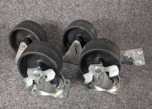 lot 239 image: New Set of (4) Caster Wheels - 4 (2) Ridgid and (2) Swivel