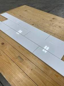 53 SF 4 x 16 Rainfall Calm White Glossy Wall Tile