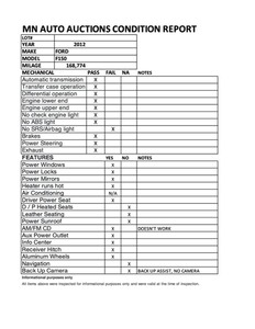 2012 Ford F150 - 4X4 - 2 OWNERS -