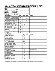 2014 Chevrolet Equinox LT - 2 Owners -