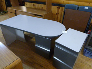 Desk and File Cabinet
