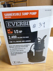 New Everbilt Sump Pump