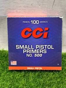 100 Count Small Pistol Primers #500