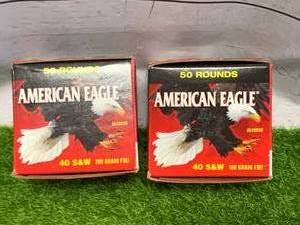 100 Rounds .40 sw Ammo Ammunition