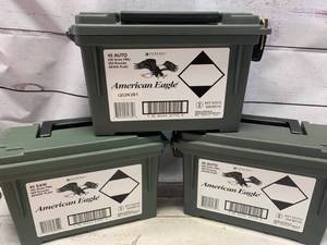 Lot of 3 Empty Ammo Boxes