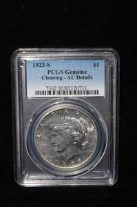 1923-S Peace Silver Dollar - PCGS AU Details