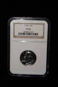 1958-P Proof Washington Quarter - NGC PF66