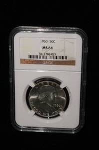 1960-P Franklin Silver Half Dollar - NGC MS64