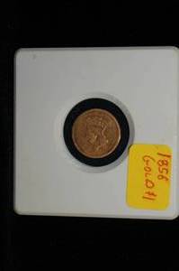 1856 Gold Indian Princess Dollar Coin