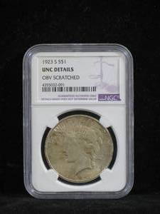 1923-S Peace Silver Dollar - NGC UNC Details