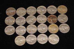 22 Buffalo Nickels
