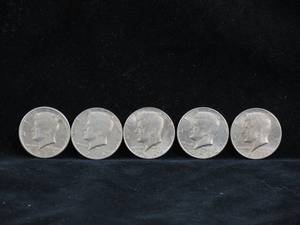 (5) 1970s Kennedy Half Dollar Coins
