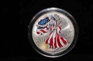 1999 American Eagle Silver Dollar - Colorized Obverse