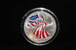 1999 American Eagle Silver Dollar - Colorized Obverse