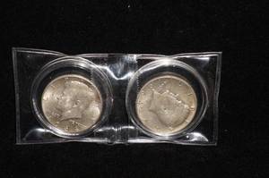 (2) 1964 Kennedy Silver Half Dollar Coins