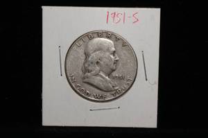 1951-S Franklin Silver Half Dollar