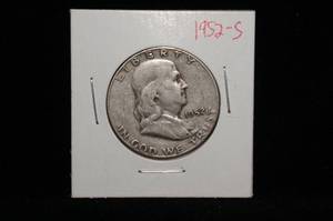 1952-S Franklin Silver Half Dollar