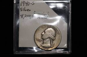 1940-S Washington Silver Quarter