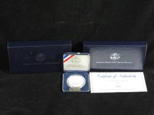 1991 USO Proof commemorative Silver Dollar