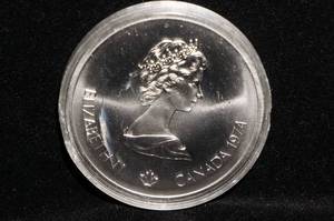 1976 Canadian Olympiad Silver $10 Coin - 1.45 Oz of Silver