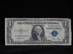 1935-E Blue Seal $1 Silver Certificate