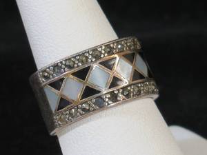 Wide Band Sterling Silver Ring